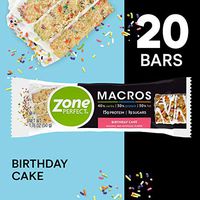 ZonePerfect Macros Protein Bars, Birthday Cake, 20 Count
