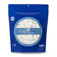 Colored Size 00 Empty Vegetarian Capsules by Capsuline - White/White 1000 Count |Kosher & Halal Certified |Non-GMO Certified