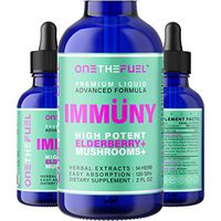 Vegan Strong Immune Booster Complex + Extra Effect Immunity Support #1 Natural 14-in-1 Herbal, 3 Mushrooms, Elderberry, Eleuthero, Schisandra + Tincture Extracts 3X Fast Acting Liquid