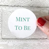 Sweet Thymes 40 Mint to Be Stickers | Favor Bag Circle Round Label Wedding Envelope Seal Thank You Gift Bag Cards Package Goodie Candy Treat Bag
