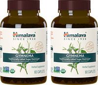 Himalaya Organic Gymnema Sylvestre, Equivalent to 8,254mg of Gymnema Sylvestre Powder, for Blood Sugar Support,  60 Caplets, 2 Month Supply (2 Pack)