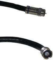 Black Point Products BS-065 100-Foot RG-6 Weatherproof Coax with Fittings, Black