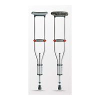 KDJHP Crutches Anti-Slip Squats Under The Old Man Turn 扙 Telescopic Cane Double Turn Adjustable Height Cane Walker Safety Walking Stick - Crutche 65415