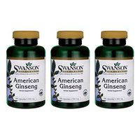 Swanson American Ginseng 550 Milligrams 100 Capsules (3 Pack)