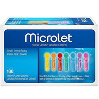 Microlet Colored Lancets 100 Each ( 2 pack)