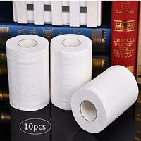 10 Rolls of 4-Ply Thickened Soft and Comfortable Toilet Paper. Suitable for Living Room, Kitchen, Bedroom, Bathroom（Fast Delivery）
