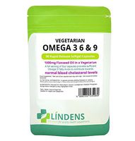 Lindens Vegetarian Omega 3 6 9 Flaxseed Oil 3-Pack 270 Capsules 1000mg Flax Seed