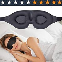 Sleep Mask with Adjustable Strap for Man Woman Kid, Upgraded 3D Contoured Eye Mask Better Light Blocking, Blindfold Made of Soft Memory Foam & Breathable Ice Silk Fabric for Travel Airplane Naps