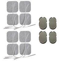 TENS Unit Electrodes Pads - Premium Quality Re-Usable White Carbon Electrode Pads Medical Non-Woven Material 1.5"x1.5"- 4 Pairs (8PCs)