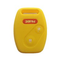 Yellow Silicone Rubber Keyless Entry Remote Key Fob Case Skin Cover Protector for Honda 2+1 Buttons