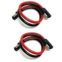LOT OF 2 Workman TP-8 CB Radio Polarized Quick Disconnect 2 pin 24" 8 Gauge