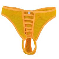 BYHBU Fashion Sexy Full lace Strap Men's Underwear Men's Sexy Underwear Lingerie Yellow