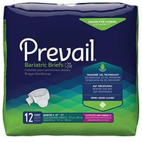 Prevail Bariatric Incontinence Briefs, Ultimate Absorbency, Size A, 12 Count (Single Pack)