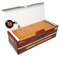 Rollo Brown - King Size (84mm) Brown Cigarette Tubes (200 Tubes per Box) 5 Boxes with Rolling Paper Depot Lighter Lasso