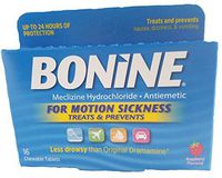 Bonine Motion Sickness Tablets, 16 tablets Boxe (Pack of 6)