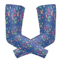 Men's UV Protection Arm Sleeve Funny Sea Dinosaur Purple Compression Arm Sleeve, Skin Protection Cooler Cycling Sleeves for Outdoor Activities to Cover Arms