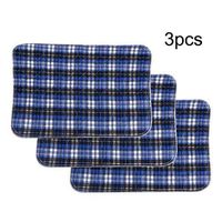 3pcs Reusable Waterproof Washable Pad An Absorbent Pad For Adults Incontinence Pad Blue Lattice 45 60