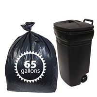 Dualplex 64-65 Gallon Black Trash Bags 1.5 Mil Garbage Bag 50 Bags Per Case 50" X 48"