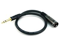 Monoprice 104759 1.5-Feet Premier Series XLR Male to 1/4-Inch TRS Male 16AWG Cable
