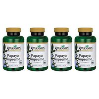 Swanson Papaya Supreme 50 Milligrams 300 Tabs Enzyme (4 Pack)
