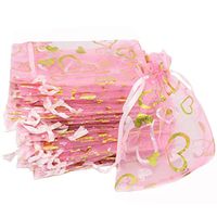 Svcouok Organza Gift Bags with Drawstring - Jewelry Pouches Drawstring Bags 100 Pcs 3.5x4.7 Wedding Favor Gift Candy Bags