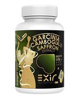Saffron Extract + *** 100% Pure Garcinia Cambogia Extract with HCA, Extra Strength, 120 Capsules, All Natural Appetite Suppressant carb Blocker, Mood Booster, Weight Loss Supplement