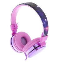 Claire's Galaxy Print Purple Headphones