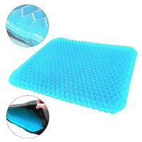 Decormy Gel Seat Cushion Double Thick Egg Seat Cushion Breathable Honeycomb Design with Non-Slip Cover Pain Relif Cushion for Office Chair Car Wheelchair