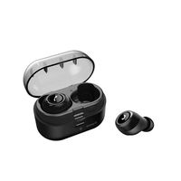 Earbud Headphones True Wireless Stereo Earbuds Bluetooth 5.0 On-Ear Headphones with CVC8.0 Noise Cancelling Dual Mic, Light Wight, HiFi Sound, 20H Playtime with Portable Charging Case (Black)