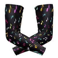 LEVEIS Music Notes Arm Sleeves UV Protection for Men Women Sunblock Protective Gloves Running Golf Cycling Driving Long Arm Cover 1 Pair