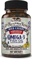Wild Caught Fish Oil Omega 3 Premium Balanced Ratio DHA EPA Supplements Triple Strength 2500mg with Lemon, Burpless Pills, Quality USA Made, Highest Purity Mercury Free, Best Size Non-GMO Immunity