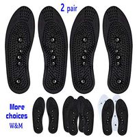 MindInsole Acupressure Magnetic Massaging Insoles - Massage Reflexology Plantar Fasciitis Pain Relief Breathable Deodorant Comfort Bamboo Charcoal Silicone Insoles for Men and Women