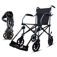 LBYMYB Wheelchair Folding Wheelchair Elderly Elderly Travel Small Wheel Trolley Travel Storage Bag Lightweight Ultra Light Portable Walker Wheelchair (Style : A)