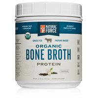 Organic Bone Broth Protein Powder, Best-Tasting Vanilla Flavor – Made from High Quality Grass-Fed Beef Bone Broth *No Fillers or Chicken, Rich in Ancient Collagen* by Natural Force, 12.33 Ounce