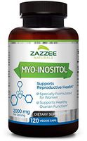 Zazzee Myo-Inositol 120 Veggie Capsules, 2000 mg per Serving, 100% Pure, Pharmaceutical Grade, Vegan, Non-GMO and All Natural