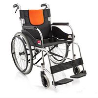 Transport Wheel Chair,Lightweight Wheelchair, Ultra Lightweight Aluminum Alloy Wheelchair, Elderly Lightweight Wheelchair, Folding, Manual Wheelchair, No Inflatable-User-Friendly for Adult