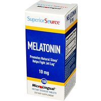 Superior Source, Melatonin, 10 mg, 100 MicroLingual Instant Dissolve Tablets