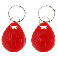 OBO HANDS 50pcs RFID Smart Card of ID Keyfobs,125 KHz Tags EM4100, Access Control Card Five Colors (Red)