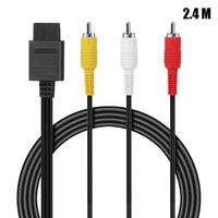 AV Composite Cable - 2.4M 9.5 Feet N64 AV Cable Composite Retro TV Audio Video Standard Cords Wire Cable for Nintendo 64 TV Games HDTV SNES Gamecube GC by FENGWANGLI