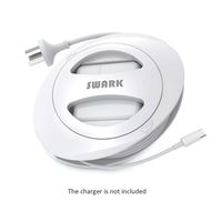 SWARK Cord Winder Compatible with Original 45W / 60W / 61W Apple MacBook Charger (MagSafe & Type-C),Charger Winder - White