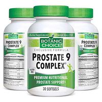 Botanic Choice Prostate 9 Complex - Adult Men Daily Supplement - Delivers Essential Minerals to Support Healthy Urinary Function Testosterone Balance and Overall Wellness 30 Softgels