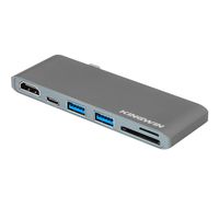 Kingwin Compact USB C Hub Multi-Port Adapter - Power Delivery Port, USB Data Transfer - HDMI Adapter 4K Port - SD and Micro-SD Card Reader for MacBook Pro and Type C Enabled Devices