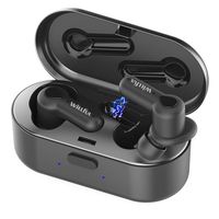 True Wireless Earbuds for Android Compatible iPhone, Willful T02 Bluetooth Earbuds Wireless Earphones Stereo in-Ear Headphones Noise Cancelling Earbuds with Microphone Ear Caps Charging Case Black