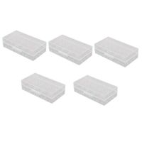 Sayingning 2/5 PCS Portable Hard Plastic Battery Case Holder Storage Box for 18650/16340 Battery (5-Pack)
