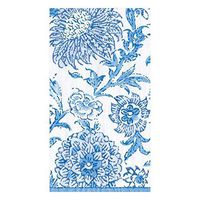 Caspari Indiennes Paper Guest Towel Napkins in Blue - 15 Per Package