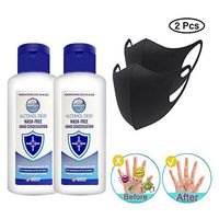 (50ML-2PC) Hand Sanitizer and 2 pc mask for Personal Health,Advanced Hand Soap Refreshing Gel Handwash Travel Size,Disposable Antibacterial Sterilization, Kills 99.9% of Germs