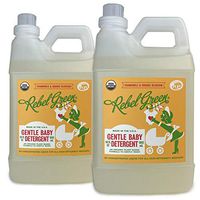 Rebel Green Natural Baby Laundry Detergent, Certified Organic and Hypoallergenic Liquid Laundry Soap for Infants and Babies with Sensitive Skin, 2 Pack, 128 Loads