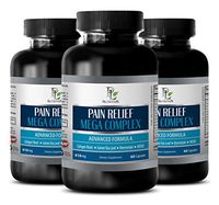 Pain Supplement with Natural Ingredients - Pain Relief MEGA Complex 610MG - antioxidant Booster - 3 Bottles (180 Capsules)