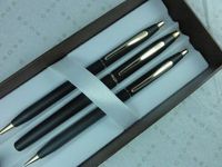 Cross Made in The USA Limited Edition Century Classic Matte Black and 23k Rollerball, Ball Point Pen and 0.5MM Pencil Combo
