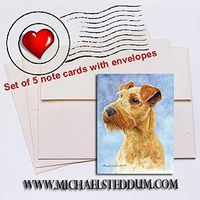 Michael Steddum Irish Terrier Head Study IV Note Card Set